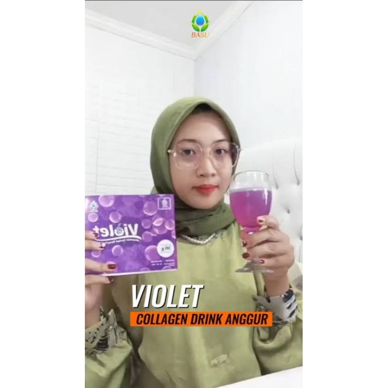 VIOLET DRINK 100% ORIGINAL MINUMAN COLLAGEN BPOM MUI HALAL