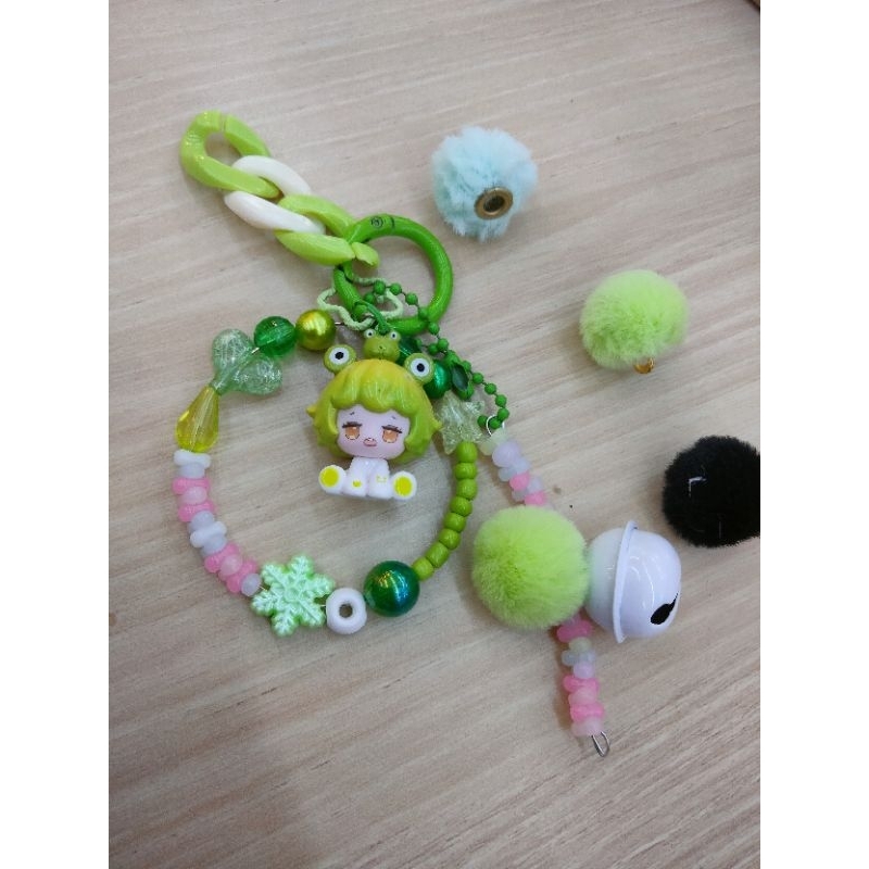 Bag Charm Small Zoo Kodok Anime Hijau