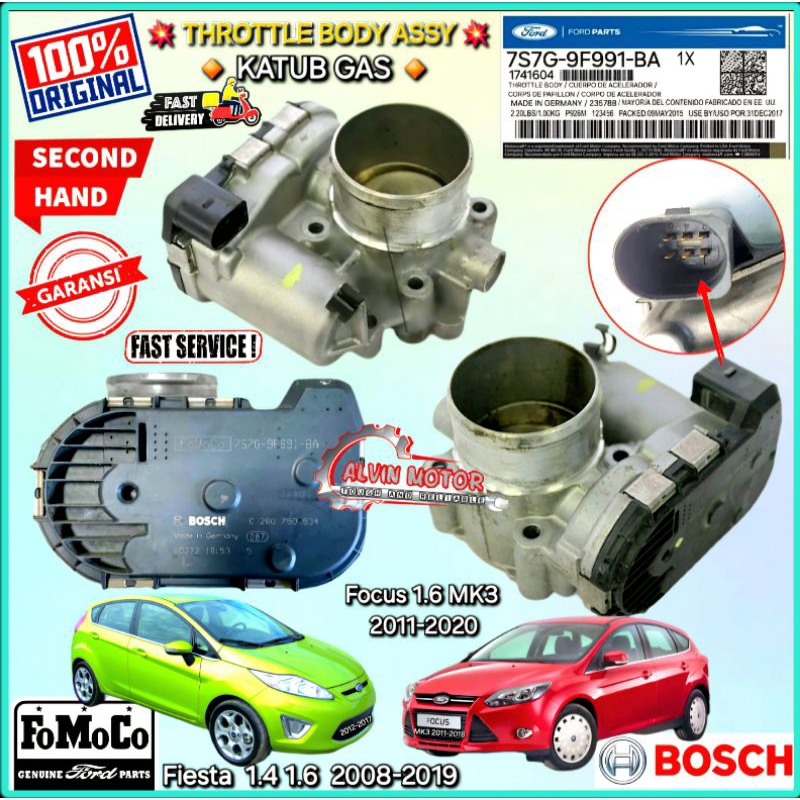 ORIGINAL THROTTLE BODY ( TROTOL BODY ) FORD FIESTA 1.4 1.6 MK6 MK7, FORD FOCUS 1.6 MK3 ASLI GARANSI