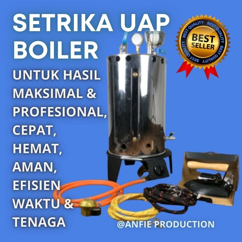 Setrika Uap Boiler Laundry 5, 10, 15, 20, 25 Liter
