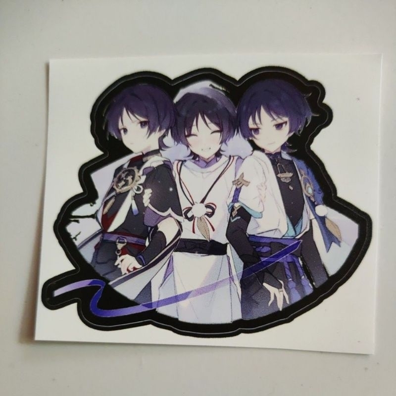 

Stiker cutting laser Genshin impact Wonderer three