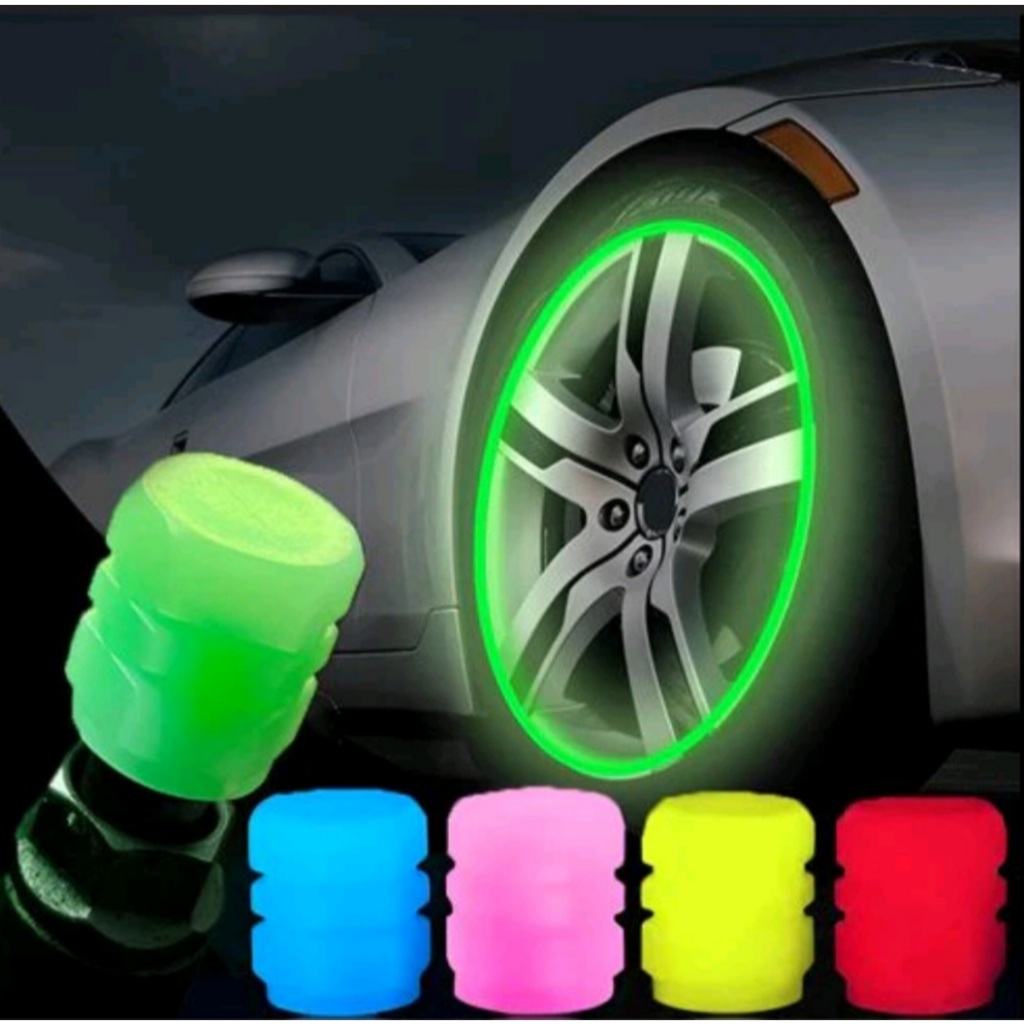 Tutup Pentil Ban Glow In The Dark Pengaman Ban