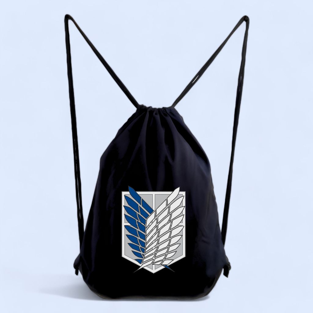 Attack on Titan Stringbag Shingeki no Kyojin AOT tas ransel serut anime bag string olahraga sekolah 