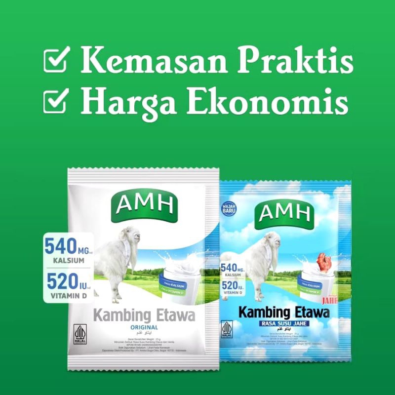 

AMH susu kambing etawa rasa jahe dan original susu kambing AMH