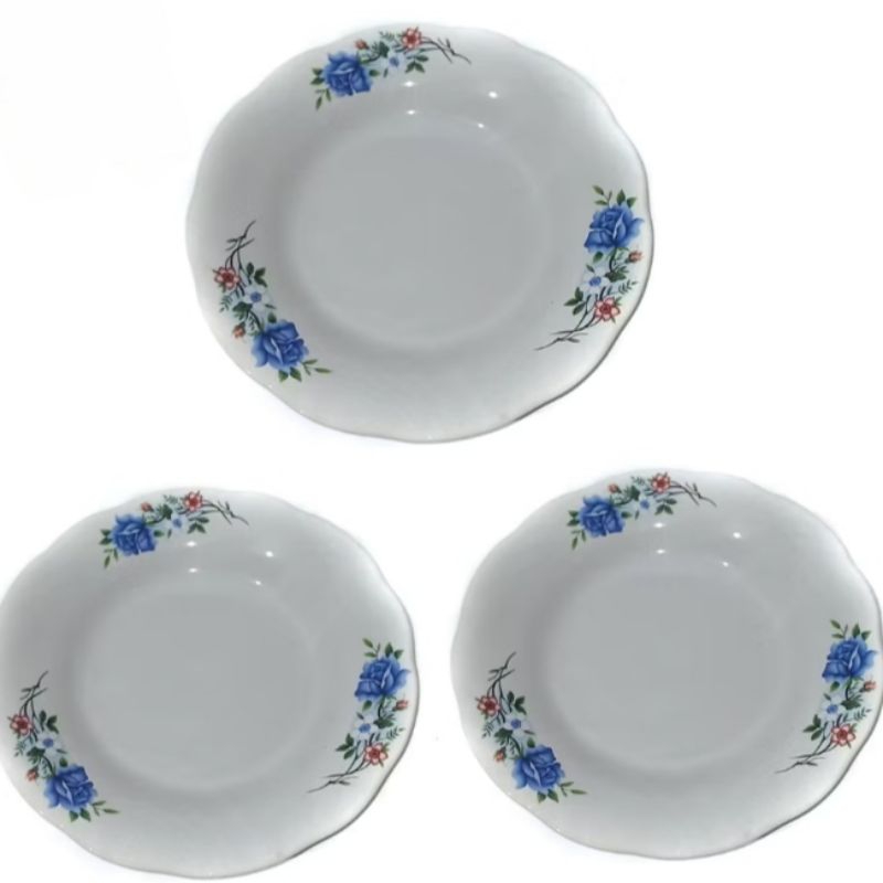 Piring Makan Piring Kramik Piring Rose Piring Motif Bunga