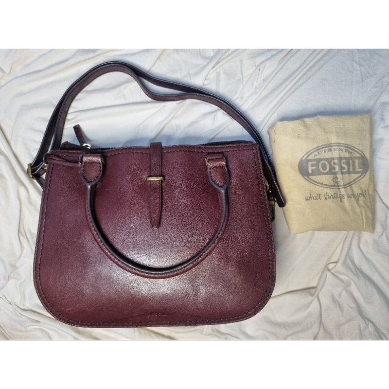 Ryder satchel fig (foss*l) preloved