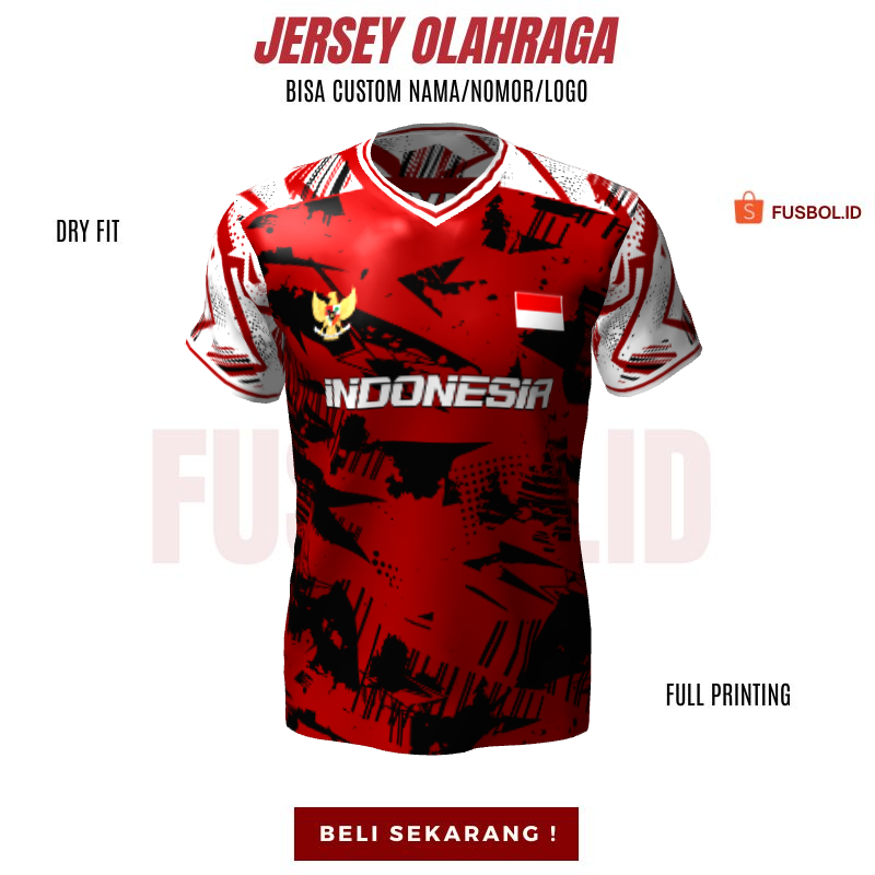 Kaos Jersey Futsal Badminton Volly ftsl427 - Kaos Jersey Bola Custom Free Desain Bebas Sesukamu