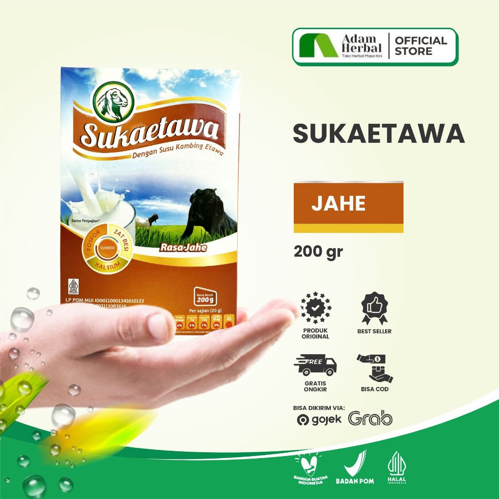 

Susu Sukaetawa 200gr - Susu Kambing Etawa Varian Jahe - Adam herbal