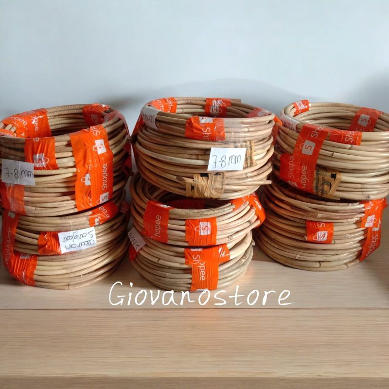 ROTAN MENJALIN 6-10 MM BAHAN KERAJINAN / ROTAN SANGKAR BURUNG / ROTAN MENJALIN
