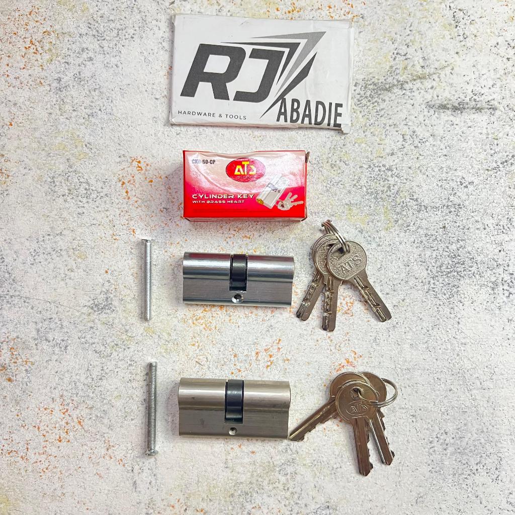 [12PCS] Silinder Cylinder Anak Kunci Pintu Rumah ATS Kecil / Besar 60mm Putih SN