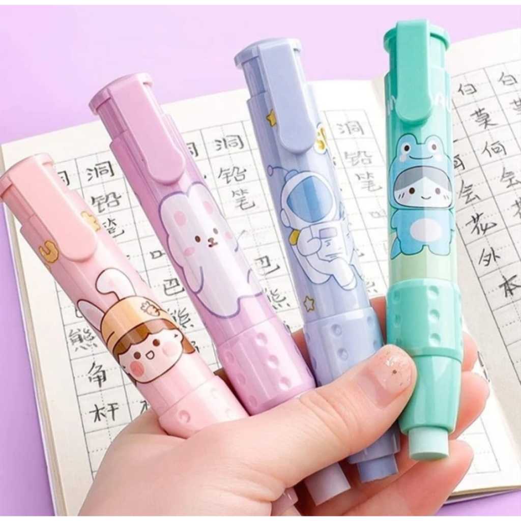 

Penghapus pensil mekanik lucu cute pensil mekanik lipstik eraser refill