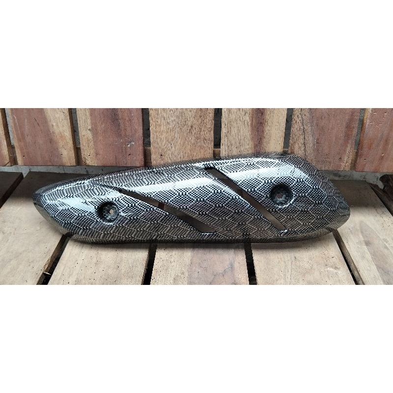 cover knalpot suzuki nex fi carbon wtp hexagonal