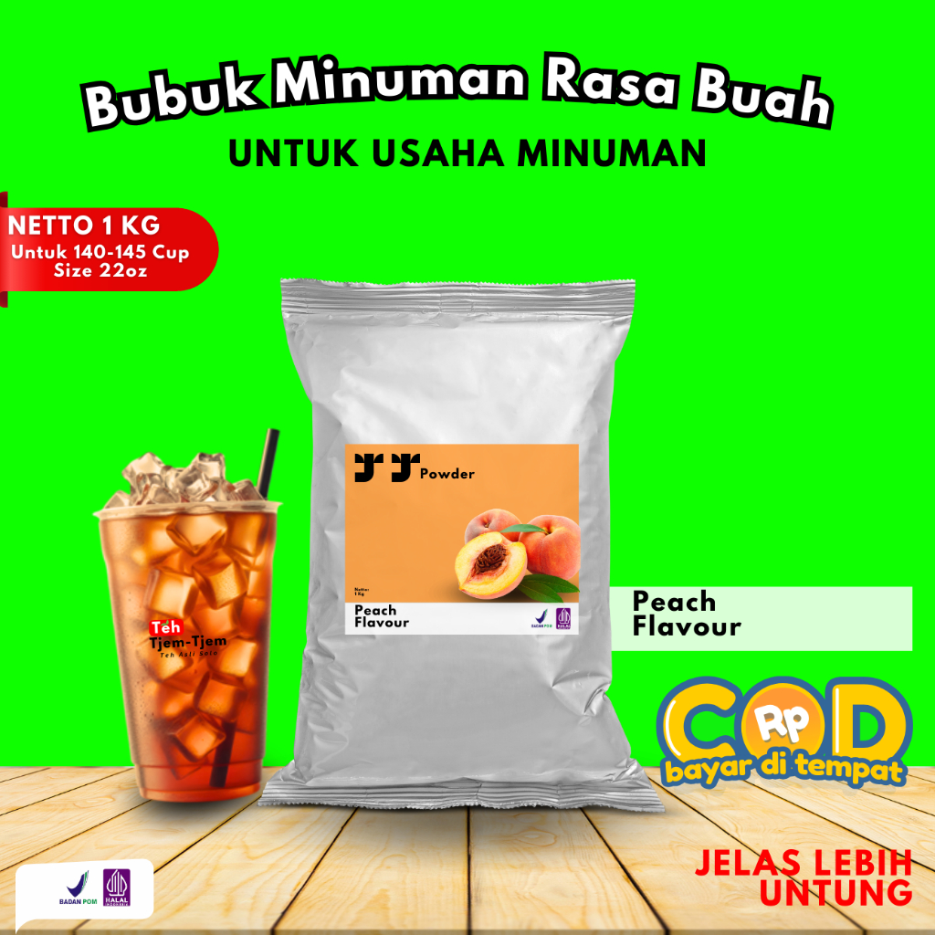 

PEACH TEA - BUBUK MINUMAN RASA PEACH BUBUK RASA PEACH BUBUK PREMIUM 1 KG HALAL