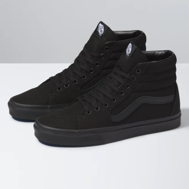 SEPATU SNEAKERS PRIA/WANITA SK8 HIGH FULL BLACK UNISEX NBIB SEPATU PREMIUM HITAM POLOS