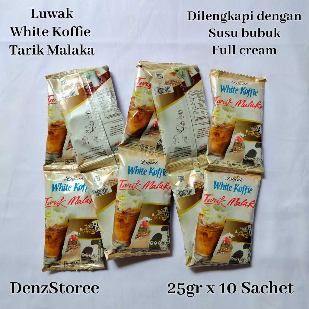 

Luwak White Koffie Tarik Malaka 25gr x 10 Sachet / 1 Renteng ISI 10