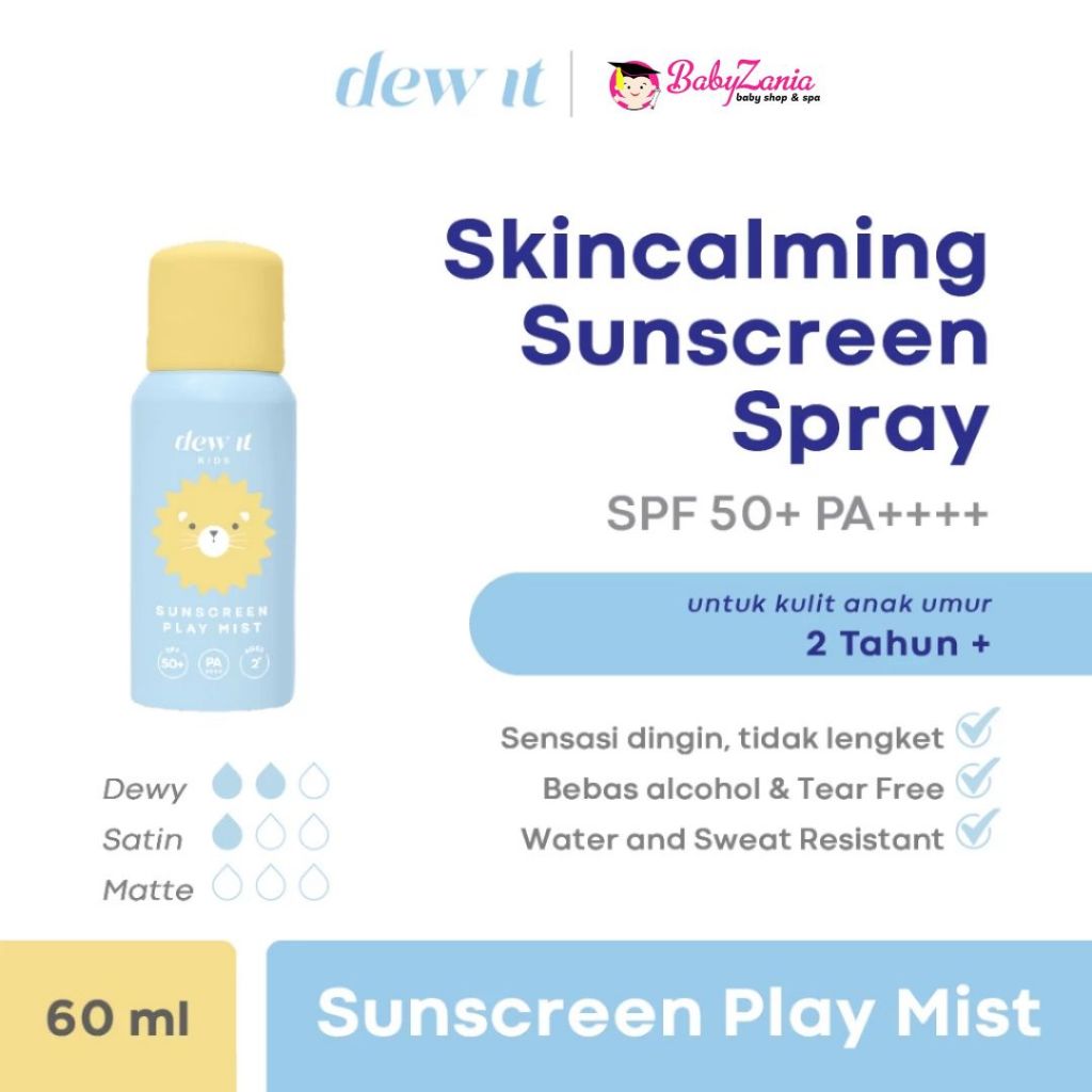 Sunscreen Anak Dew It Kids-Sunscreen Play Mist Sunscreen Spray Anak Sunscreen Semprot Anti Air