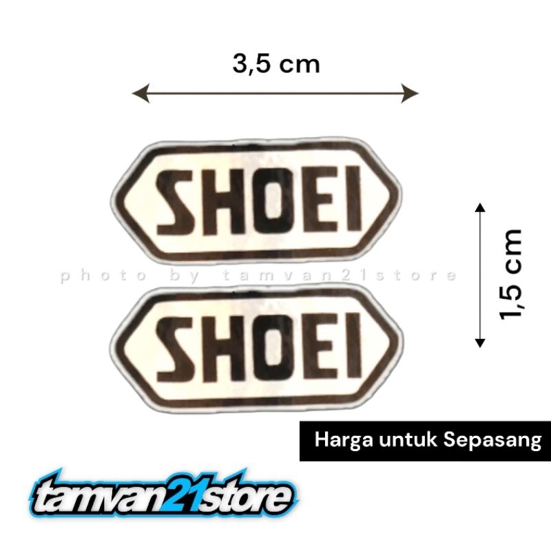 SEPASANG STICKER Shoei Silver Chrome / Helm Shoei / ShoeiKyoto / Stiker Printing