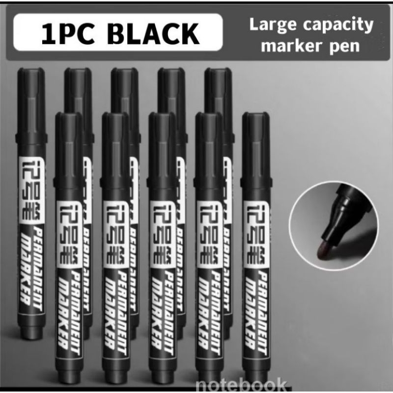 

Spidol Permanent Marker Permanen Tahan Air Alat Tulis Spidol Cepat Kering Tinta Minyak Hitam Biru Merah Tidak Pudar