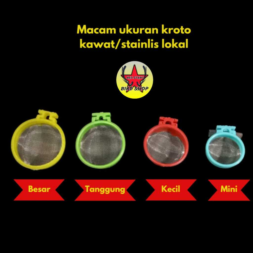 Cepuk Kroto Stainles Size Sedang Wadah Pakan Kroto Ulat Voer Burung Kacer Cucak Jalak Pleci Pemakan 