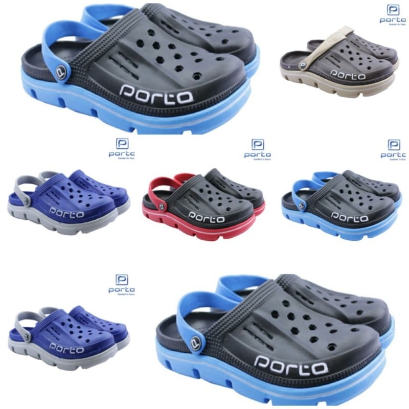 Sandal Baim Porto Pria Dewasa Bahan Karet/Sandal Slide/Sandal Kodok