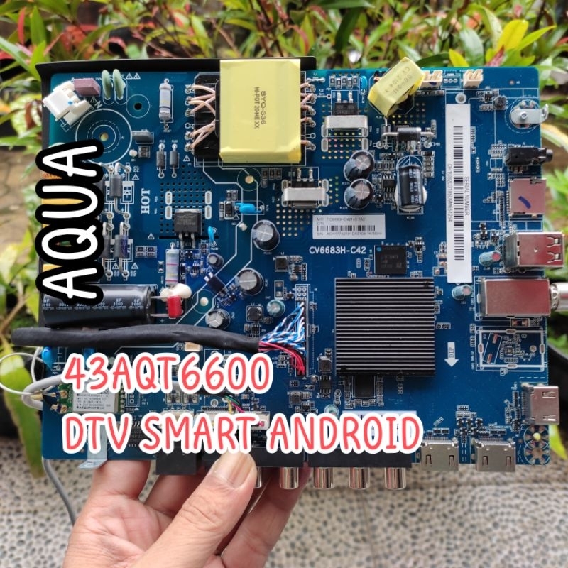 MB MAINBOARD/MESIN TV AQUA 43 AQT 6600DFG DTV SMART ANDROID