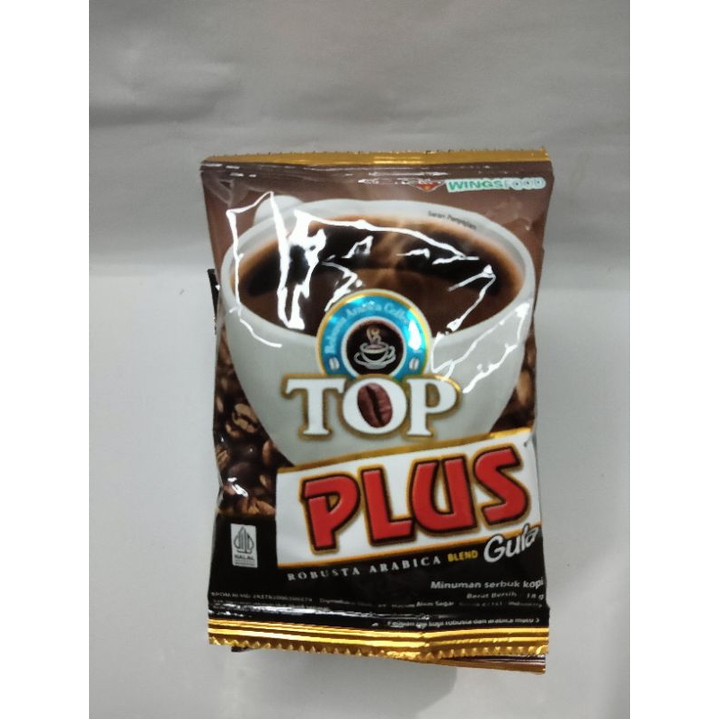 

Kopi TOP PLUS kopi+gula 1 renceng 10 pcs