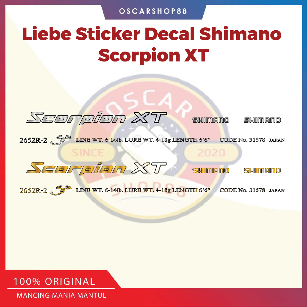 Oscarshop88 Liebe Sticker Decal Joran Shimano Scorpion XT
