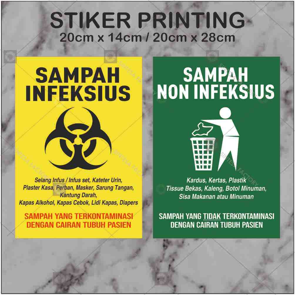 Stiker Sampah Infeksius atau Non Infeksius