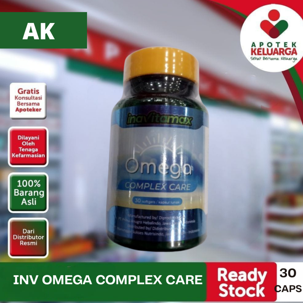 INAVITAMAX OMEGA COMPLEX CARE ISI 30 #MENJAGA KESEHATAN TUBUH, KOLESTEROL, JANTUNG #PADANG