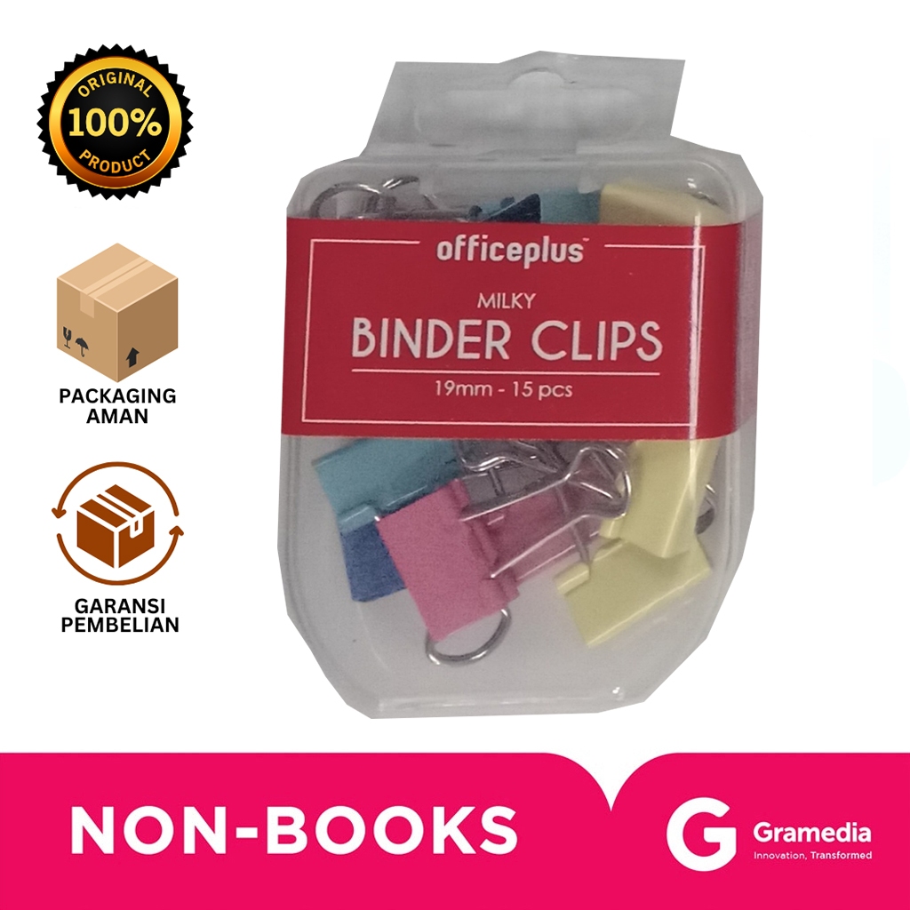 

Gramedia Bali - OFFICE-P BINDERCLIP 19 MILKY COLOR OP-BC19MLK