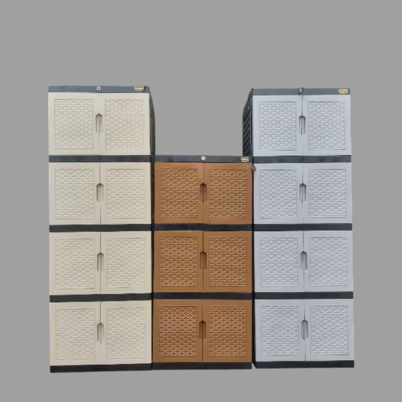 lemari plastik nandos mini cabinet 3 susun/4susun lemari loker lemarii anak