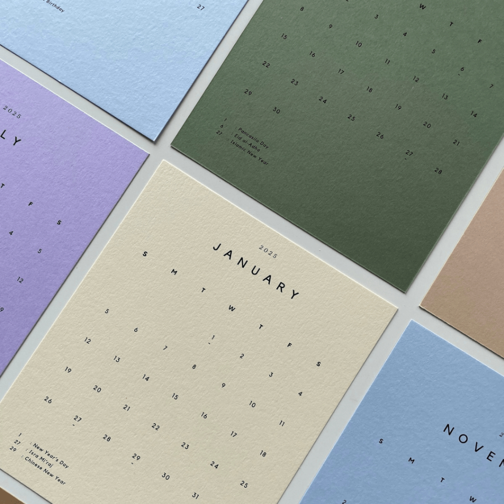 

The Nod Calendar 2025 | Minimal Desk Calendar | Kalender Meja 2025