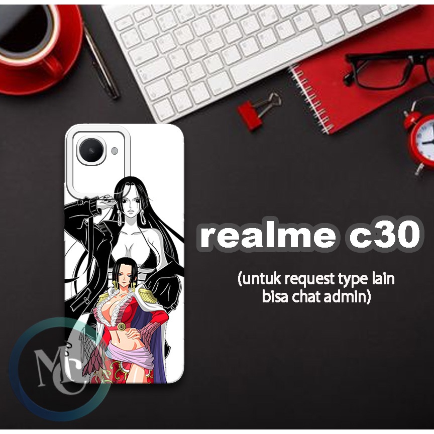 CC6/ Softcase karet lentur untuk realme c30/Motif karakter anime one piece/case realme c30/kesing re
