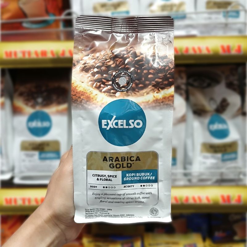 

Kopi Excelso Arabica Gold 200gr