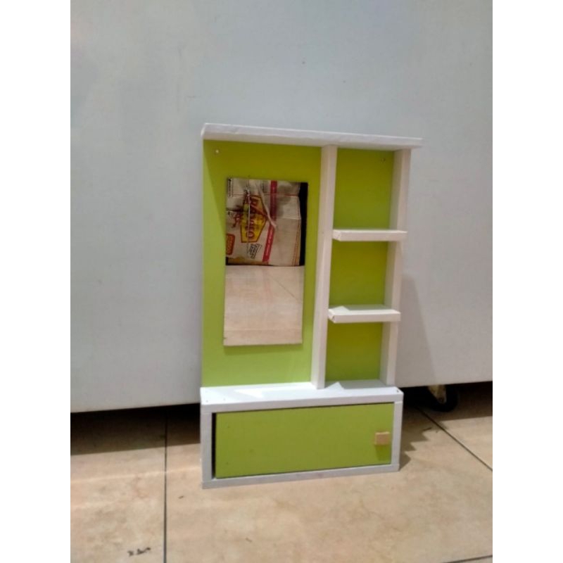 Cermin Rias Minimalis/Rak Kosmetik Gantung/Rak Rias Gantung