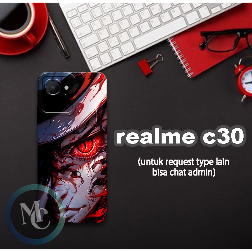 CC12/ Softcase karet lentur untuk realme c30/Motif karakter anime demon slayer/case realme c30/kesin