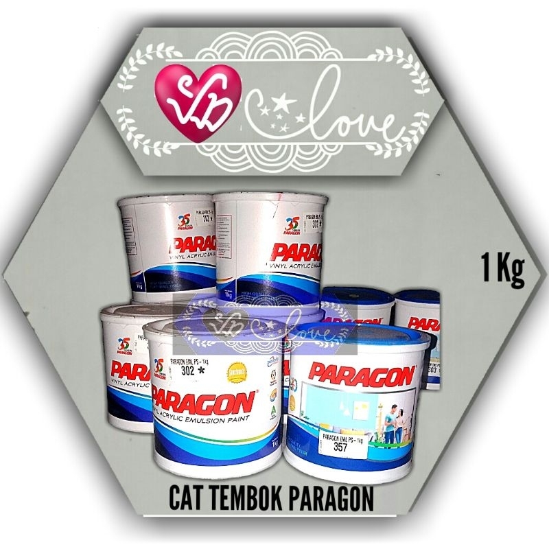 Cat Tembok Paragon 1 kg free Bubblewrap+kardus Hitam Putih Warna