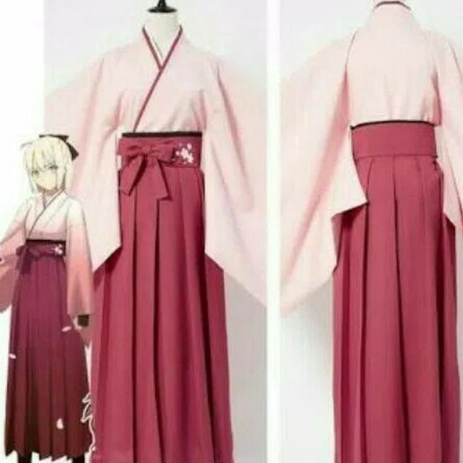 Spesial yukata kimono sakura saber baju adat tradisional Jepang costume kostum