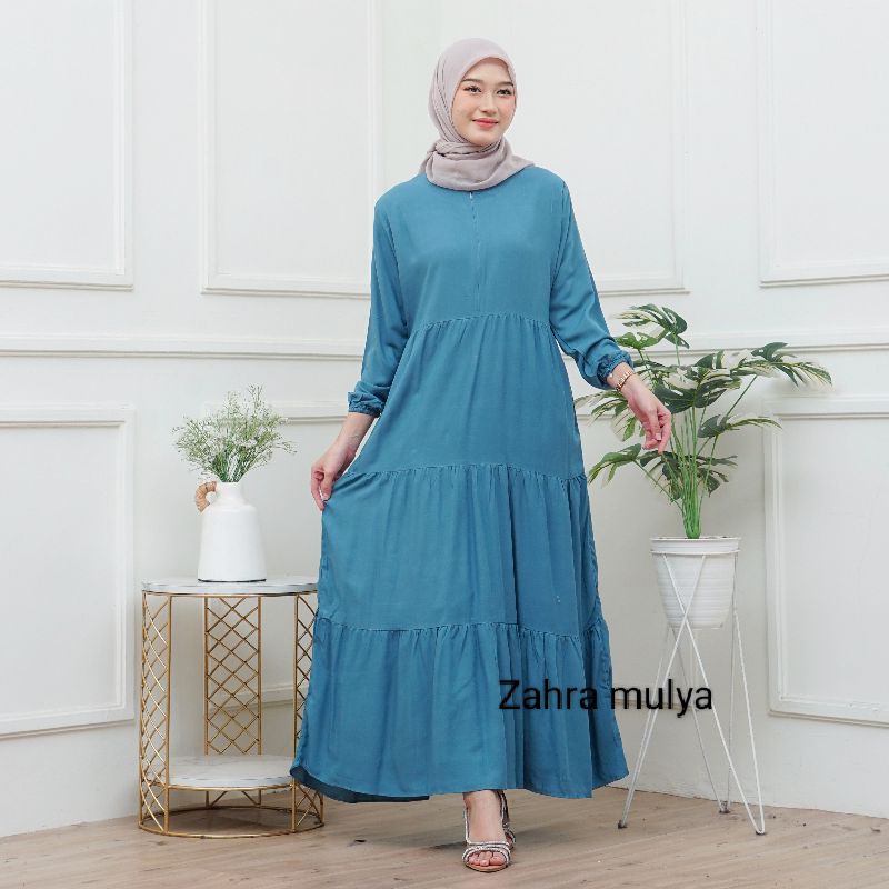 Hanum Dress Premium //GAMIS RAYON SUSUN// Casandra Gamis Rayon Twill /gamis rempel