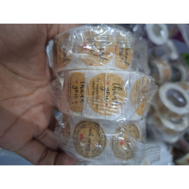 

( 1 gulung = 500 stiker ) SALE stiker thank you