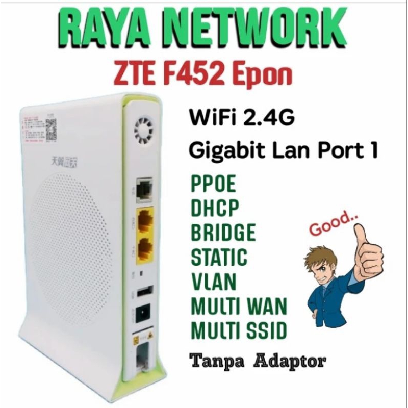 ZTE F452 Modem +Adaptor Mesin Original