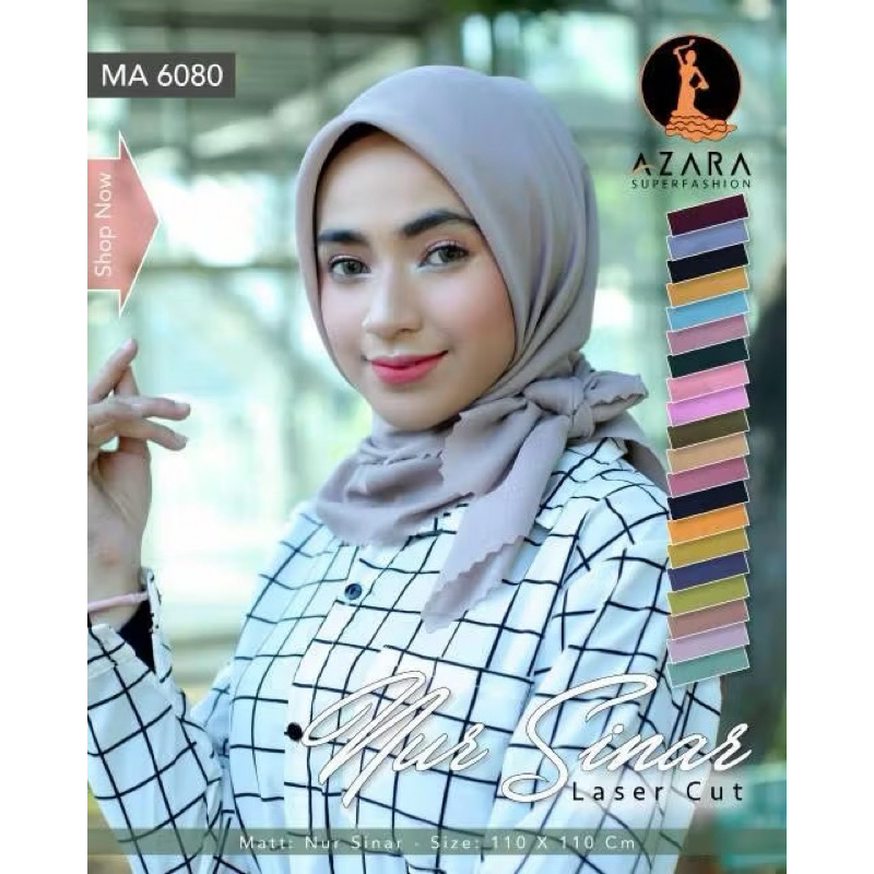 HIJAB SINAR GLAMOUR AZARA | JILBAB GLAMOUR AZARA PREMIUM