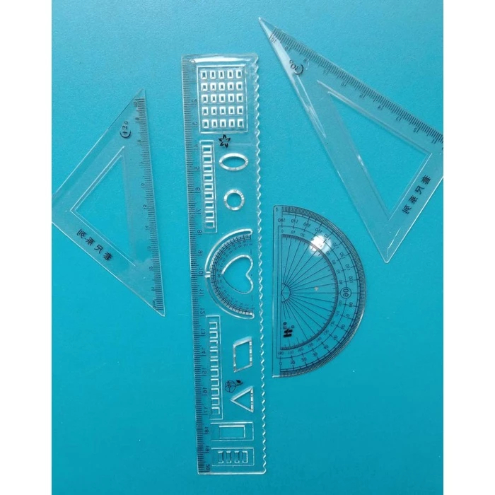 

Penggaris set isi 4 pcs Akrilik