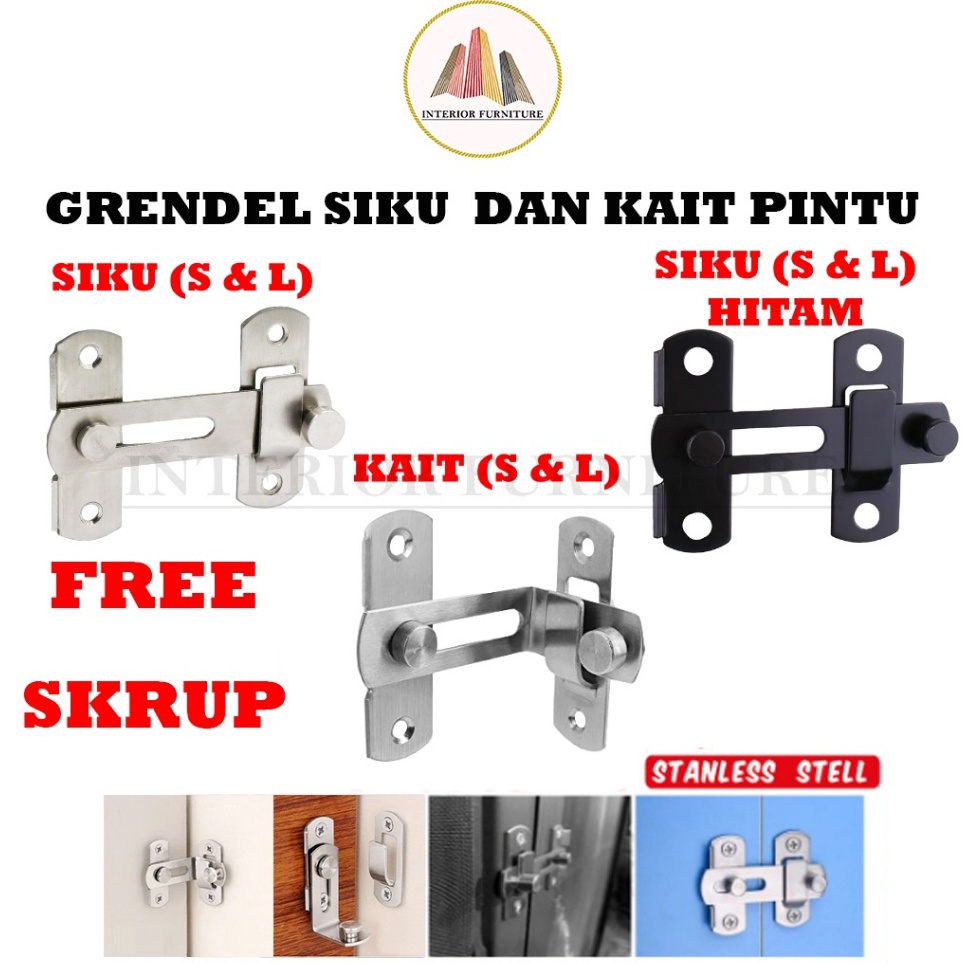 Kualitas Terbaik Grendel overpal gembok selot gembok pintu Cantolan Kunci Geser Pintu Grendel Kait P
