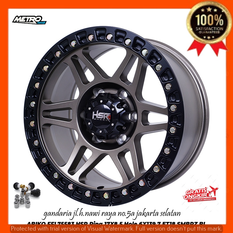 VELG PELEK RACING R17 RING 17 UNTUK MOBIL PAJERO FORTUNER RALLY STAYLE