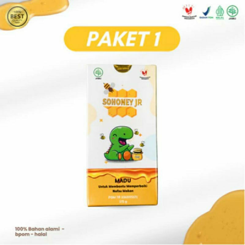 

Sohoney Jr - Madu Paket 1 Botol Penambah Nafsu Makan Anak