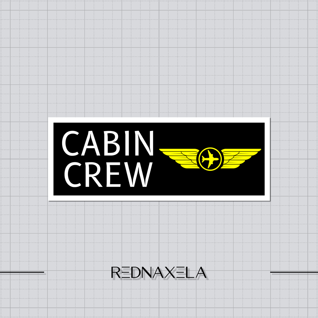 

Stiker Vinyl Cabin Crew Wings Badge Stiker Koper Sign Stickers