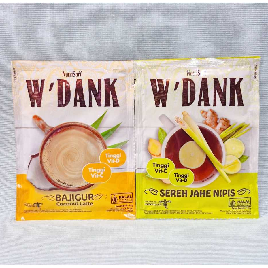 

Nutrisari W'dank Bajigur / Sereh Jahe Nipis (1 Renteng isi 10 Pcs)