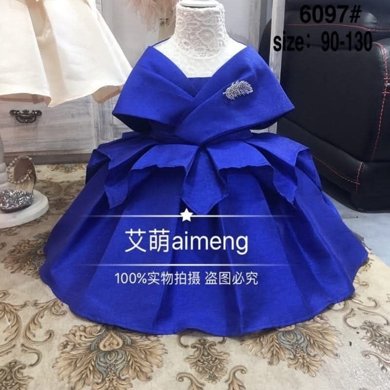 Dress Blue Emerald - Aimeng Baju Anak Perempuan Biru (CT Pnk PP 05)