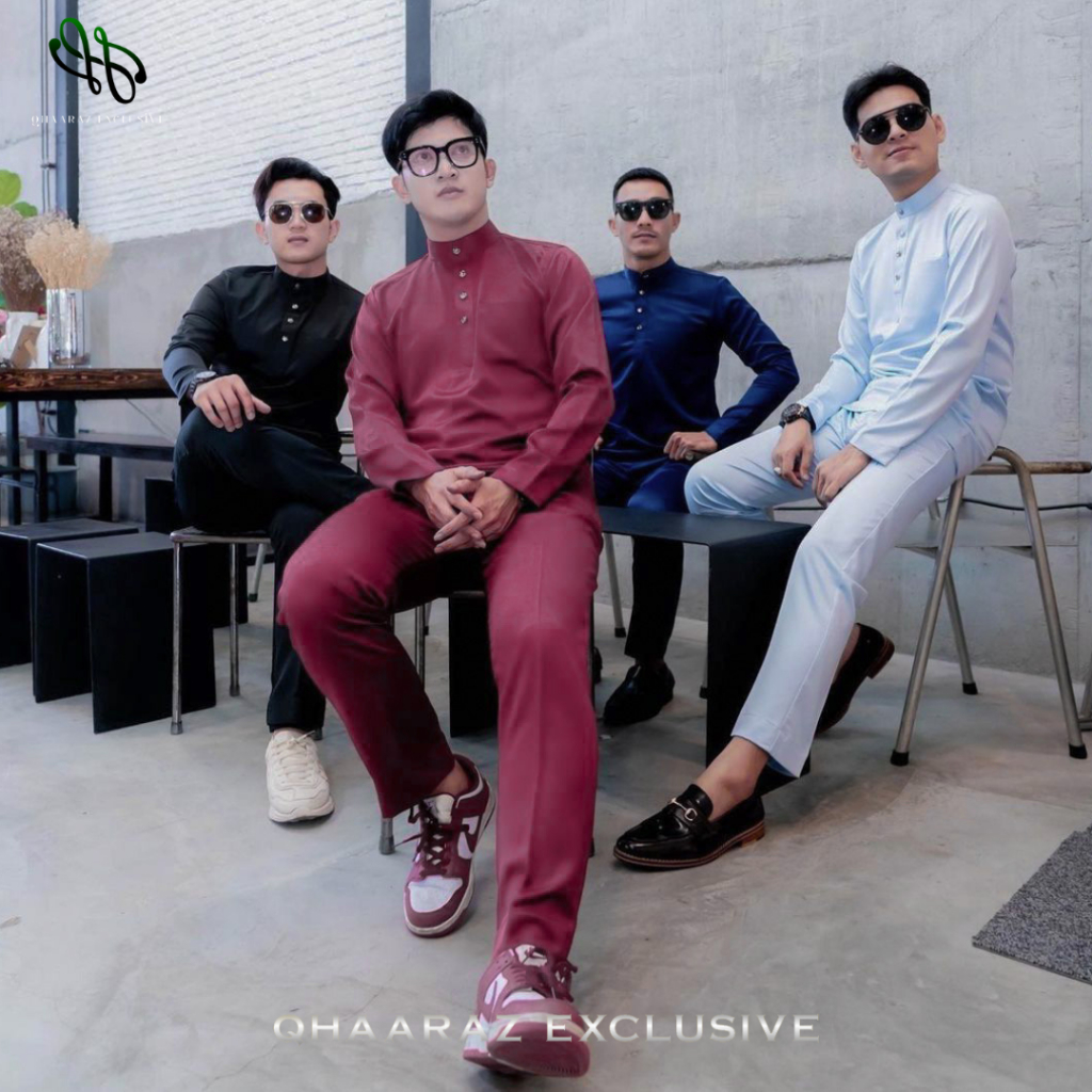 NEW DEALS ZAFFEN BAJU MELAYU PRIA SETELAN KOKO MUSLIM MODERN BAHAN SATIN VELVET SATU SET PAKAIAN